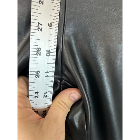 Assets By Spanx Womens Faux Leather Leggings Size Large Black Pull On Strech - Picture 6 of 8